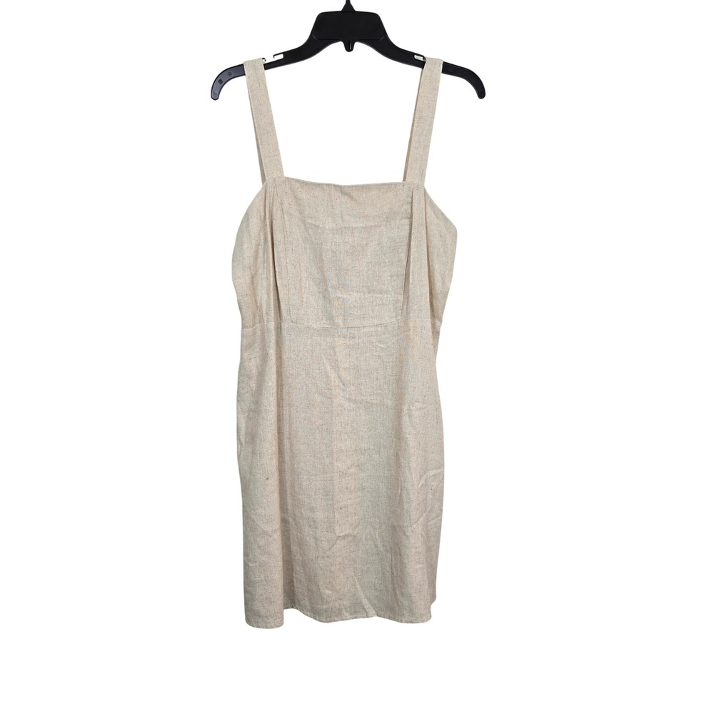 Cotton On Womens Beige Neutral‎ Sleeveless Coastal Mini Dress Medium Minimalist